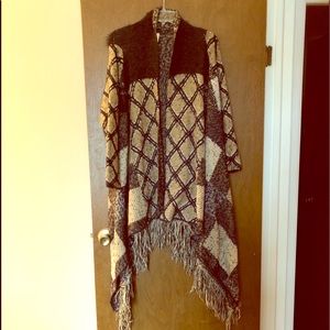 BCBGMaxAzria Open Front Knit Cardigan Wrap size L